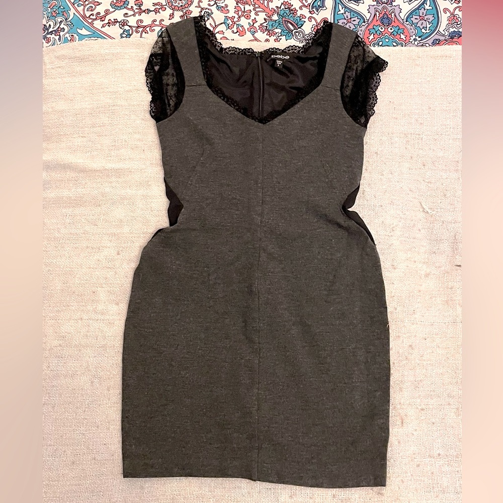 BEBE grey dress size s